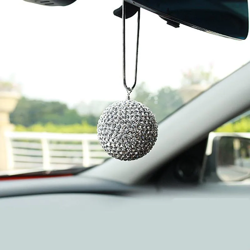 Внутренние украшения Bling Crystal Ball Car Care Arild Atrinestone Hanging Ornament Charms Auto задний задний визит