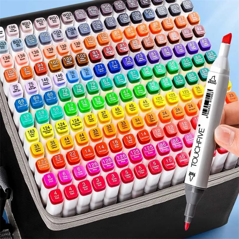 40 Colors/Bag Art Marker Alcohol Felt Pen Dual Tips Manga