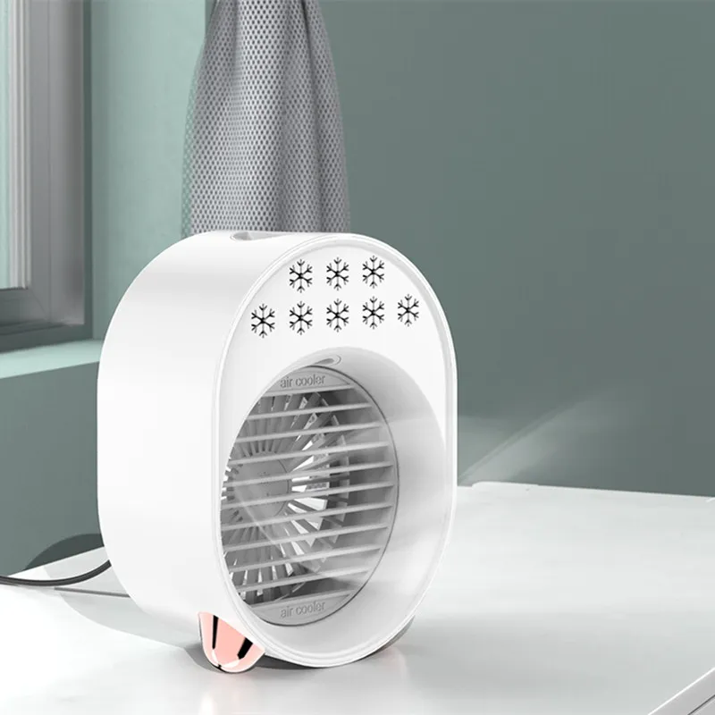 Mini-Klimaanlage-Klimaanlagen-Lüfter Handheld-USB-Lüfter mit 2Ah (Rosa)
