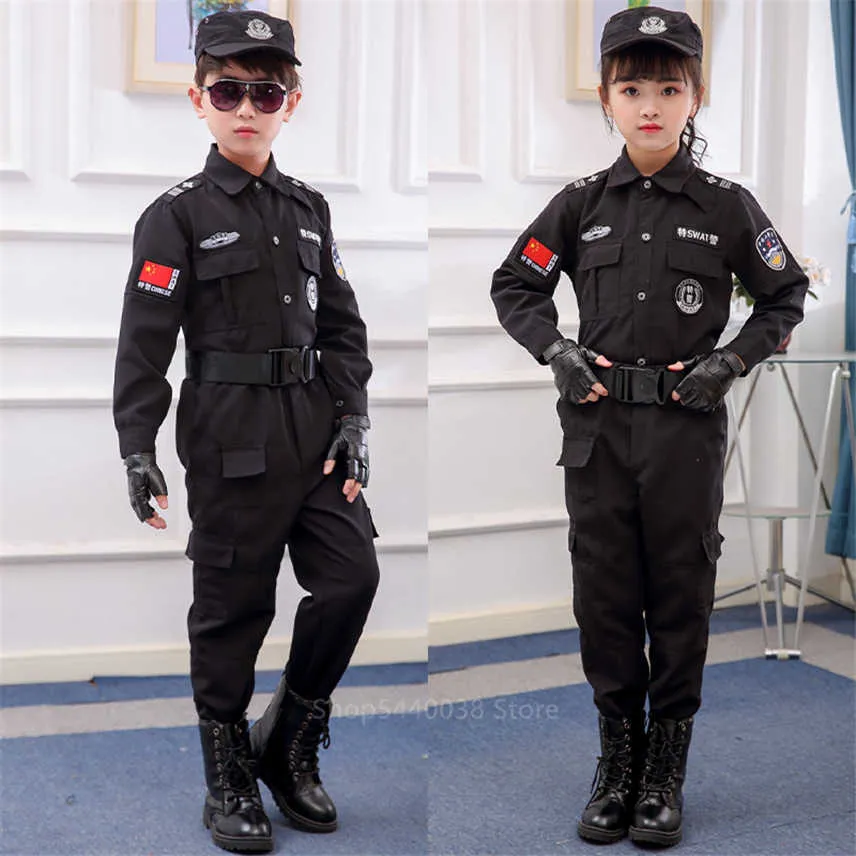 Costumes de policier pour enfants, ensemble de vêtements de police pour  enfants, uniforme de police spécial