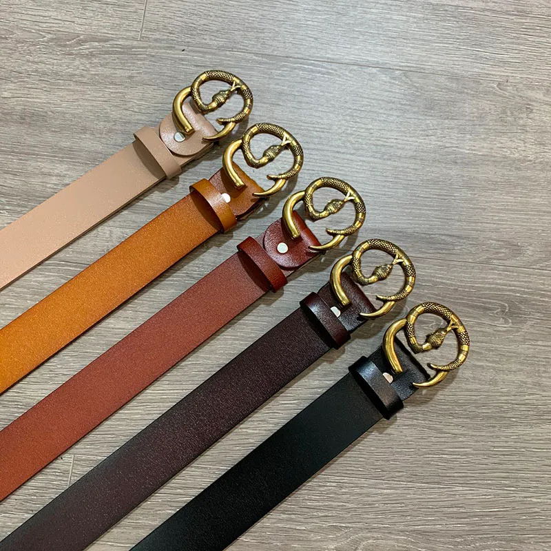 Genuine Leather Cowhide Belt 3.8cm Fashion Casual Casual Mens Belts Designer Snake Buckle Men Belts Women Waistband Ceinture D2111041HL