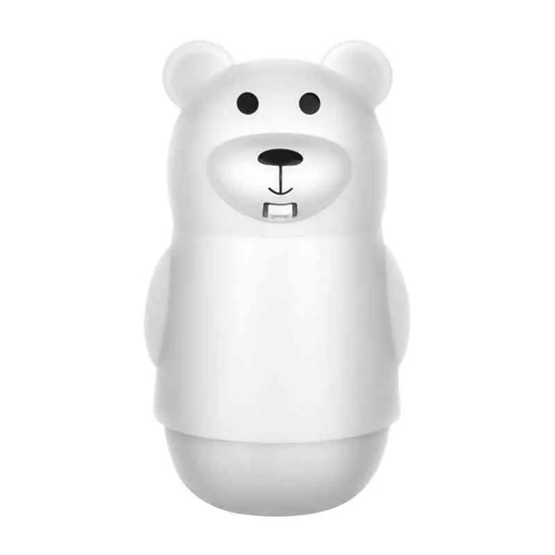 Soap Dispenser Cute Bear Shape Infrared Sensor Touchless Soap Dispenser, 10oz/300ml USB Rechargeable Foaming Soap Dispenser