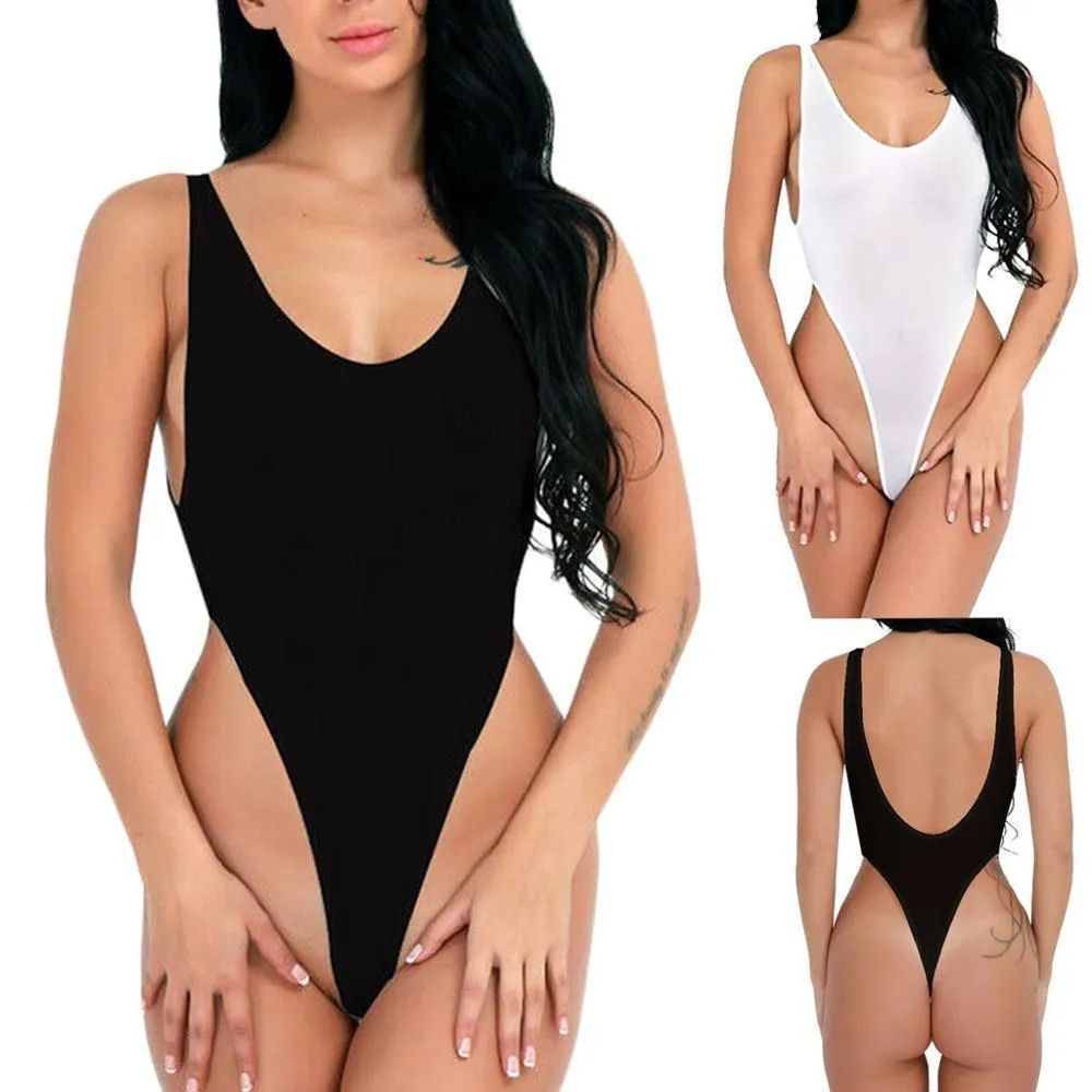 Bodysuit Thong Backless Sem Mangas Verão Womens Jumpsuits Beach Slim Cami  Marinho Cross Body Tecute A27 A27 De $111,8