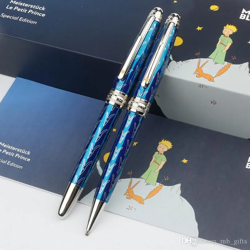 Promotie Donkerblauw Petit Prince Rollerball Designer Balpennen Schrijven Gladde Pennen