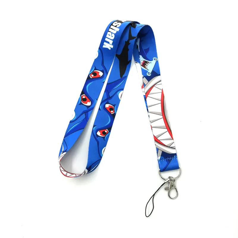 100 pcs REGOOLY RE58 The Meg Shark Keychain Colar Anime Desenhos Animados Pescoço Strap Lanyard ID Badge Chaveiro Chaveiros Presentes