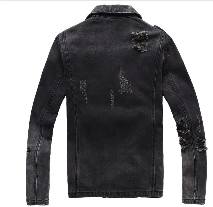 出品 パーソナライズされた冬の新しいデニムジャケットブラックデニムジャケットメンズジャケットスリムヨーロッパとアメリカンスタイル403ドレス17 直営通販サイト Hs Stgeorgechicago Org