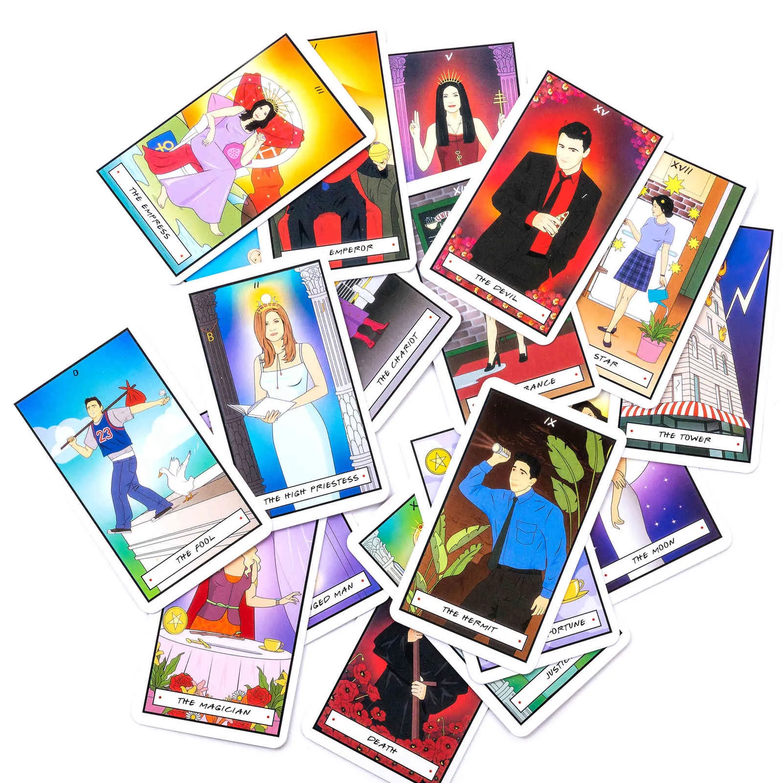 Novos amigos Tarot Party Tarot Table Jogo Deck Fortune-Telling Profecia Oracles S Jogando Cartas Sgkeq