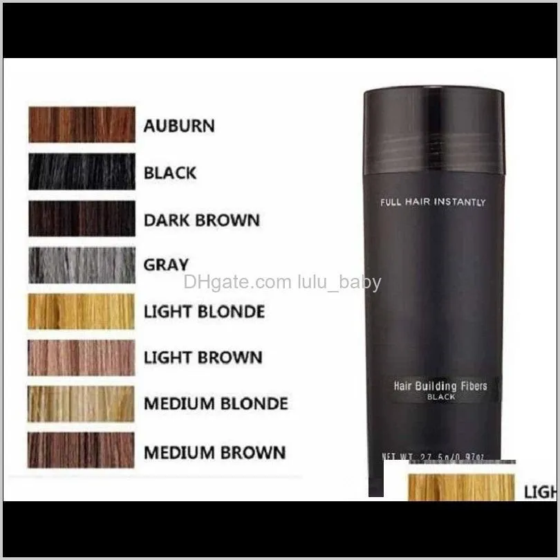 Loss Products Care & Styling Tools Productshair Fiber Keratin Powder Spray Thinning Hair Concealer 10Colors Drop Delivery 2021 3Debx
