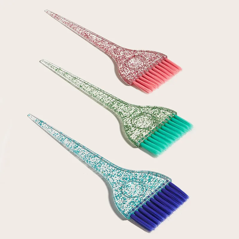 Pinceau de teinture pour cheveux professionnel en plastique cristal applicateur de coloration brosse peigne outils de barbier accessoires de coiffure de Salon