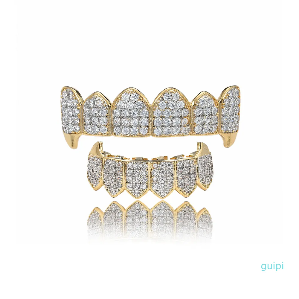 Hip Hop Braces Teeth Brace Dental Grills Gold Color Braces Vampire