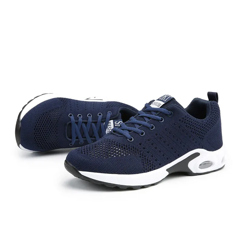 Fashion Men Womens Cushion Running Shoes Breathable Designer Black Blue Grey Sneakers Trainers Sports Size 39-45 W-1713