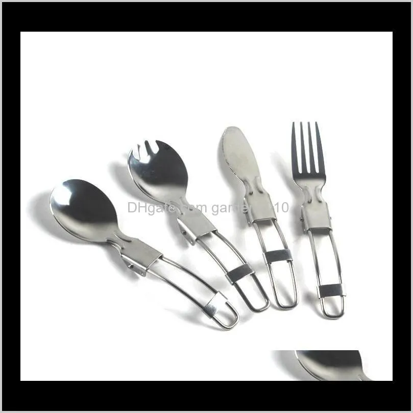 Fourchettes 200 Ensembles Pliable Pliant En Acier Inoxydable Cuillère Spork Fourchette Camping En Plein Air Randonnée Voyageur Cuire 864Qr Fxbcf