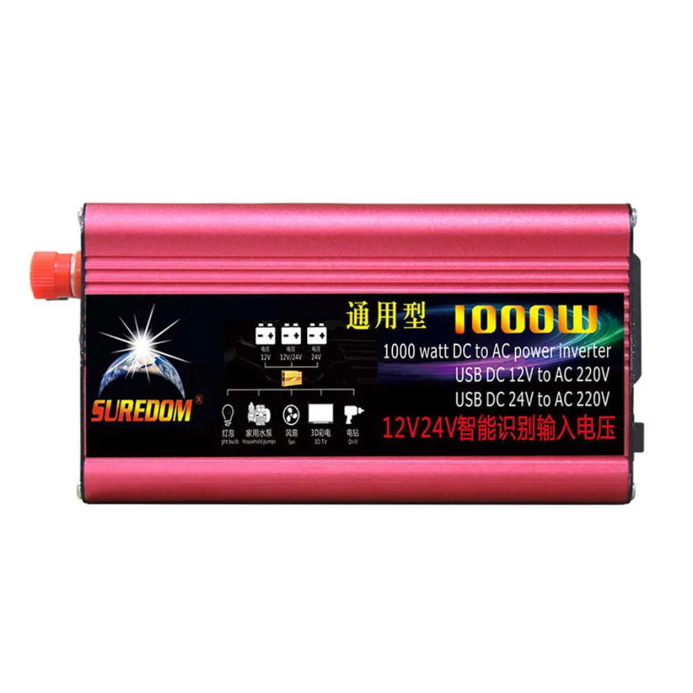 Car Inverter Modified Sine Wave Inverter DC 12v/24v To AC 110V/220V 1000W Voltage Transformer Power Converter inverter 12v 24V Car