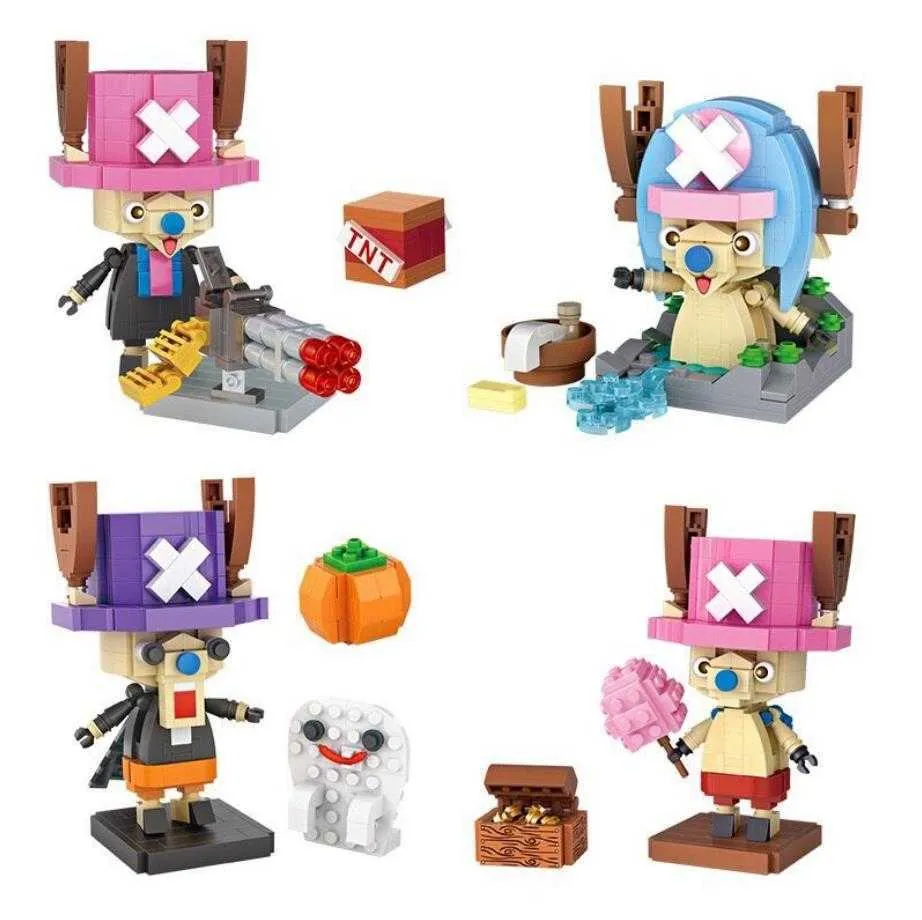 LOZ Japan Anime One Piece Mini Diamond Bouwsteen Mooie grote hoofd Tony Chopper Bricks Speelgoed voor kinderen Geschenken Q0723