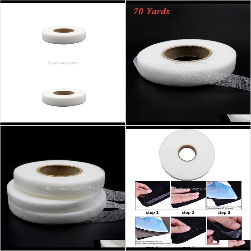 2 roll 70 yards fabric fusing hemming adhesive hem tape sewing tools 3cm 2cm