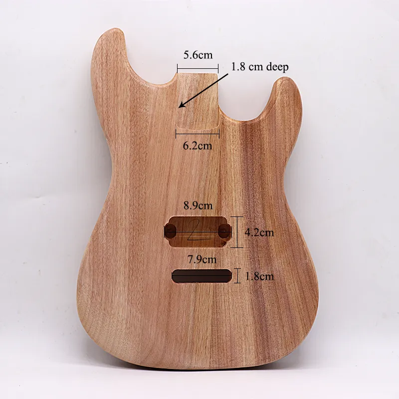 Electric Guitar Body Natural Wood Color Solid Basswood DIY Electric Guitar Build