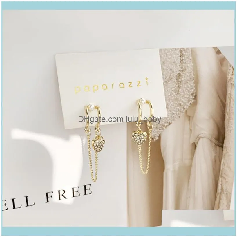 Dangle & Chandelier 2021 Korean Temperament Super Fairy Love Heart-shaped Elegant Long Fringe Slim Face Shape Modification Earrings