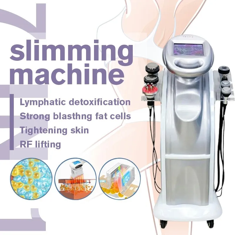 7in1 80K Weight Reduce Removal Cellulite Reduces Ultrasonic Vacuum Cavitation RF Radio Frequency Slimming Cellulite Beauty Machine #012