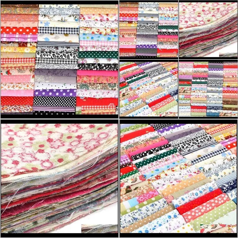 100pcs diy sewing doll quilting patchwork textile cloth bags 10x10cm square floral cotton fabric crafts1