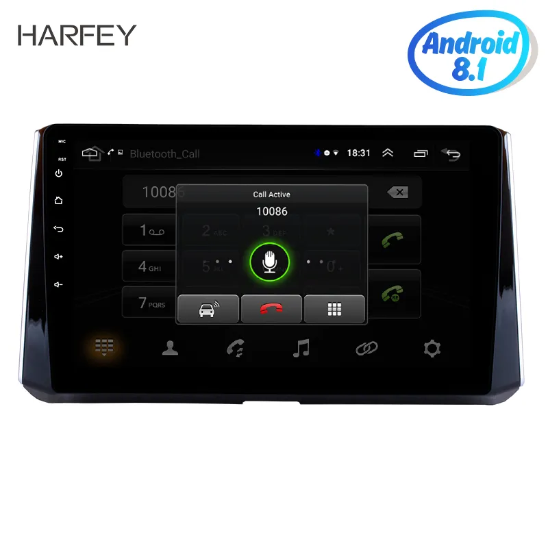 Unité principale de lecteur de Radio dvd de voiture pour 2019-Toyota Corolla 2Din 10.1 "Navigation GPS Android multimédia Bluetooth Wifi