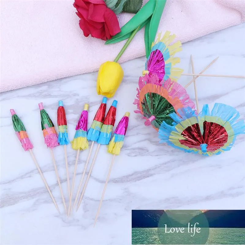 10 pcs guarda-chuvas escolhe bela bebida cocktails frutas dessert picks para loja de bar