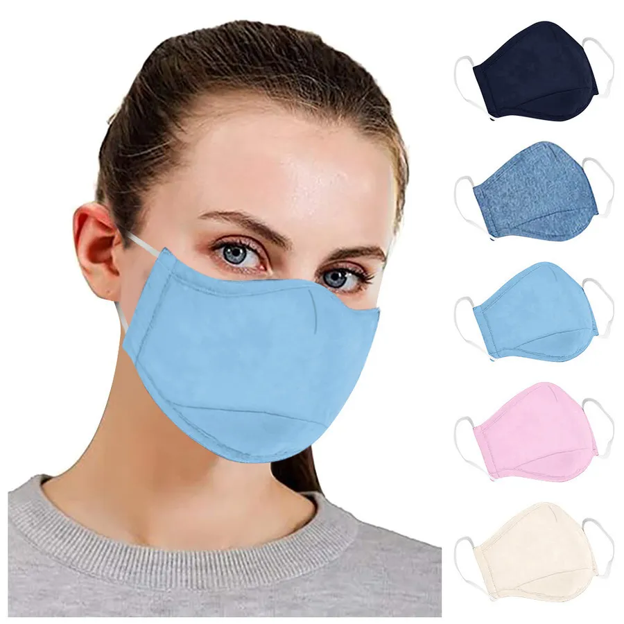 PM2.5 Vuxen bomullsblock och dammskyddsmask Tvättbar aktiverad kol universal för män Kvinnor WZC9720