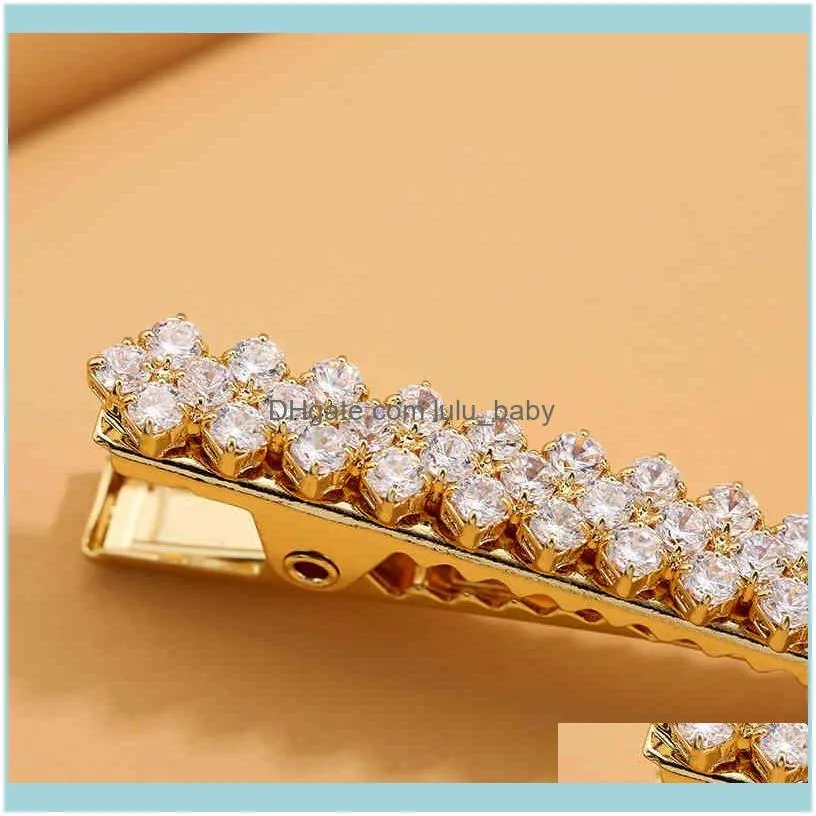 1 Pieces High Quality Shiny Rhinestone Hairpins Cubic Zirconia Hairclips for Women Wedding Jewelry Korean Hair Accessories