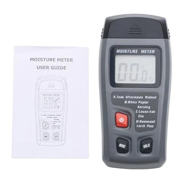Wood Digital Moisture Meter, Water Leak Detector, Moisture Tester Humidity measurement range: 0~99.9%