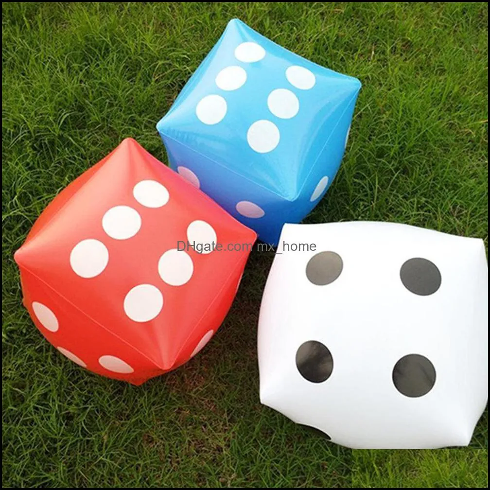 12-inch Oversized Inflatable Dice For Game Pool Toy Indoor And Outdoor Toys Inflatable Balloon Dice Party Activities Supplies VT1460