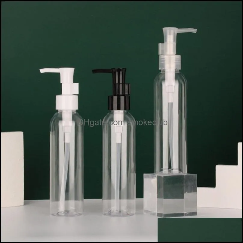 120ml Empty PET pressing lotion bottle dispensed plastic bottles Portable Refillable Cosmetic Containers for travel RRD7278