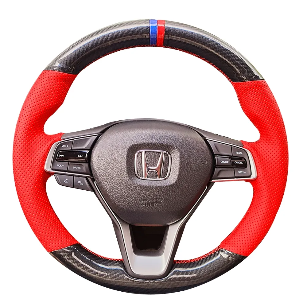 For Honda Accord INSPLRE Odyssey elysion Civic DIY custom leather suede car interior steering wheel cover