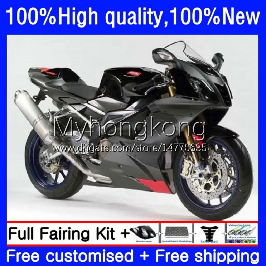 Motorcycle Fairings For Aprilia RSV Factory black 1000 R 1000R RSV1000R Mille RV60 Cowling 9No.14 RSV-1000 RSV1000 R RR 03 04 05 06 RSV1000RR 2003 2004 2005 2006 Body Kit