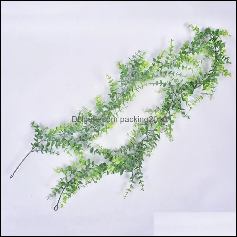 Artificial Eucalyptus Greenery Vines Hanging Plant Valentine`s Day Backdrop Arch Wall Hanging Decor for Wedding Powder