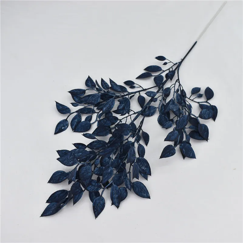 Artificial Flowers Wedding Decor Dark Blue Series Various Styles Fern Grass Flower Row Road Materials Weddings Centerpieces Ornament