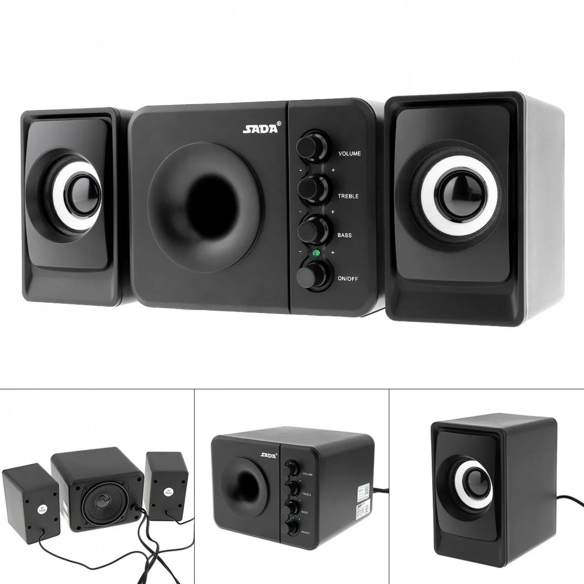 2024 USB Powered Subwoofer Speaker With Audio Jack For PC