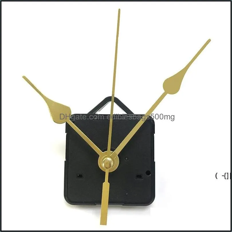 ديكور الجدار الساعات المنزلية DIY Quartz Movement Kit Black Clock Aessories Acesories Mechanism Mechanism REPAIR مع مجموعات اليد طول رمح 13 BW