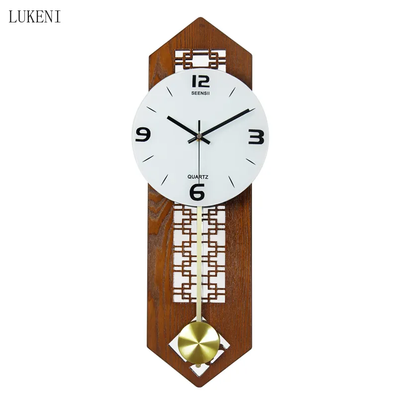 Iving Room chinois mur créatif moderne pendule simple rétro horloges silencieuses 210414