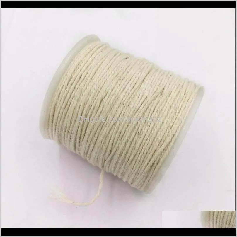 100 meters 1mm rustic cotton rope braided twisted cord twine craft diy art craft accessories for home decoration white