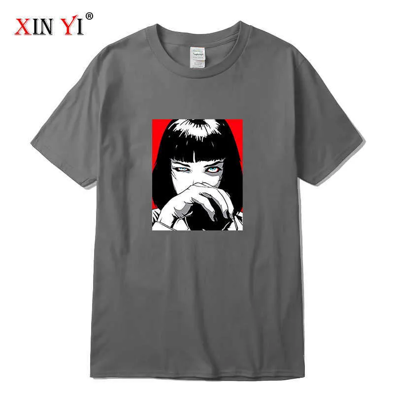 XIN YI Men's High Quality 100% cotton Anime characters print t shirt loose o-neck men tshirt short sleeve t-shirt male tee tops Y0809