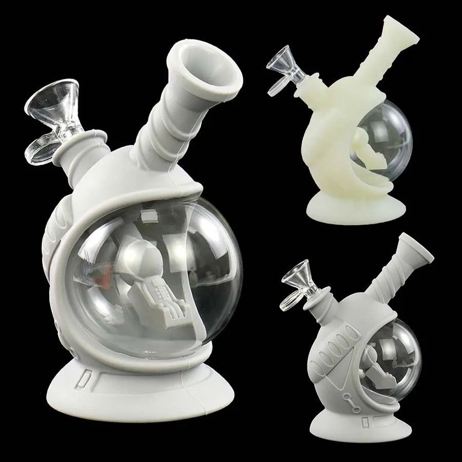 Cachimbos de água YHSWE Cápsula de silicone Cachimbo de água Dab Rig Vidro Cachimbos de tabaco para cachimbo de água