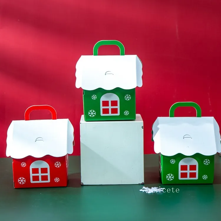 8 * 8.5 * 10 cm Kerstgeschenkdoos Diysanta Verpakking Party Gunst Snoep Doos Creatieve Huisvesting Feestartikelen T2I52680