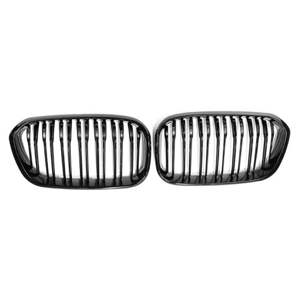 Shiny Gloss Black Sport Type Front Bumper Kidney Grille For BMW