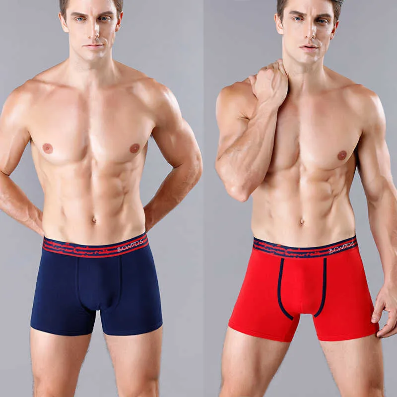 BONITOS Boxer Shorts Men 4 pcs lot Underwear For Men Cotton Men Pants Bamboo Mariconera Calecon Male Underpants Sexy Bran LJ200922332O