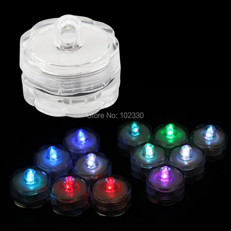 Super jasne zatapialne wodoodporne Mini LED Tea Light Świece do dekoracji weselnych Wazon Light