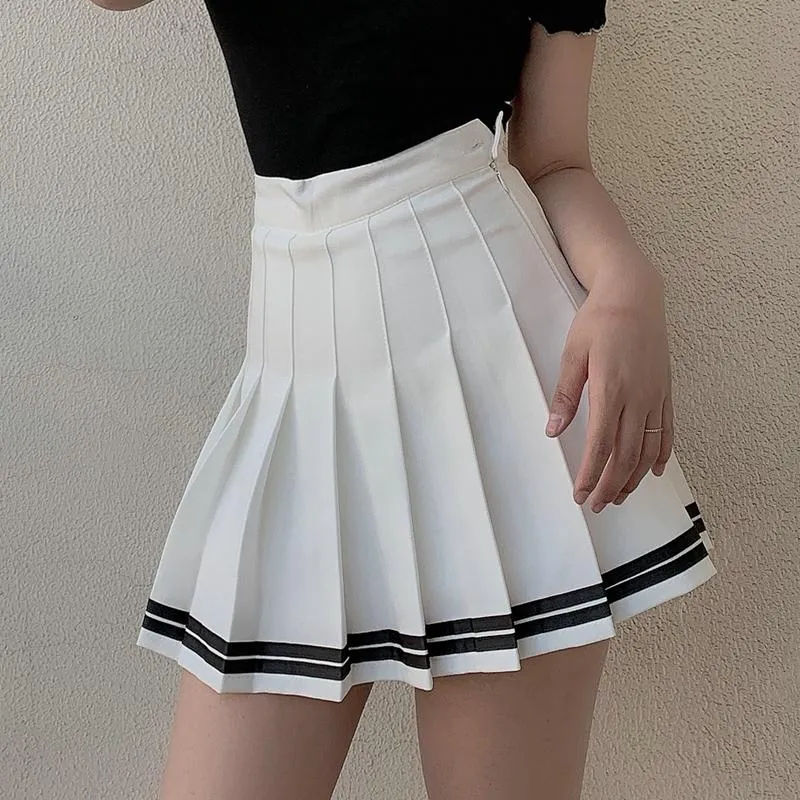 Womens Womens Pleated Golf Skort Options High Waist Striped
