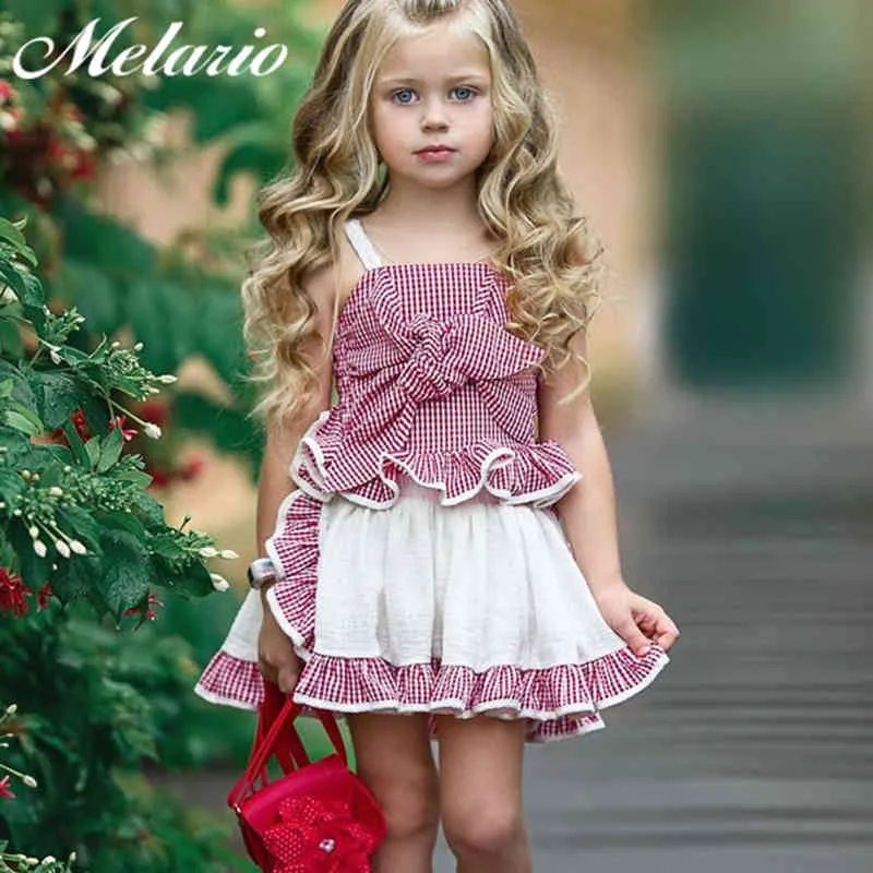 Melario Cupcake Princess Polly Gingham Dress For Girls Fashionable