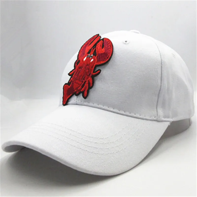 LDSLYJR algodão lagosta bordado boné de beisebol hip-hop tampão ajustável chapéus para adultos e crianças 101