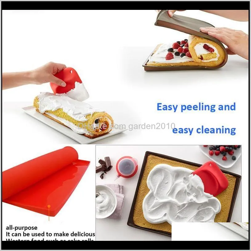 silicone baking pan mats baking chopping board mats leak-proof matliners kneading pad cake roll pastry mat cooking tools