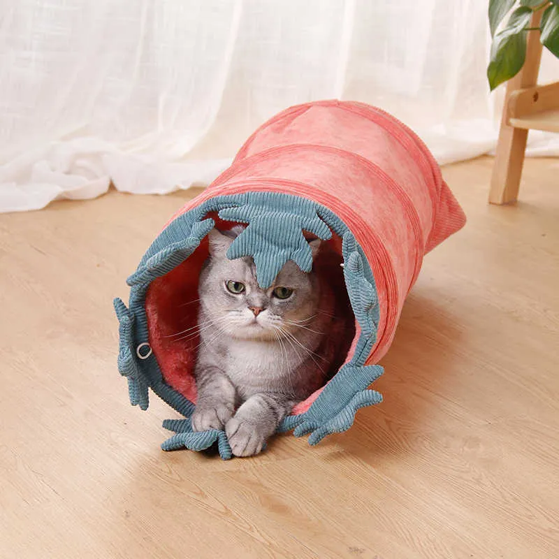 Lit Grotte Tunnel Pour Chat - Nid Douillet D'intérieur Avec Toit Arqué Stable - Tissu Doux, Mousse épaisse - Tailles S, M, L (pour Chat Jusqu'à 12,5 Kg)