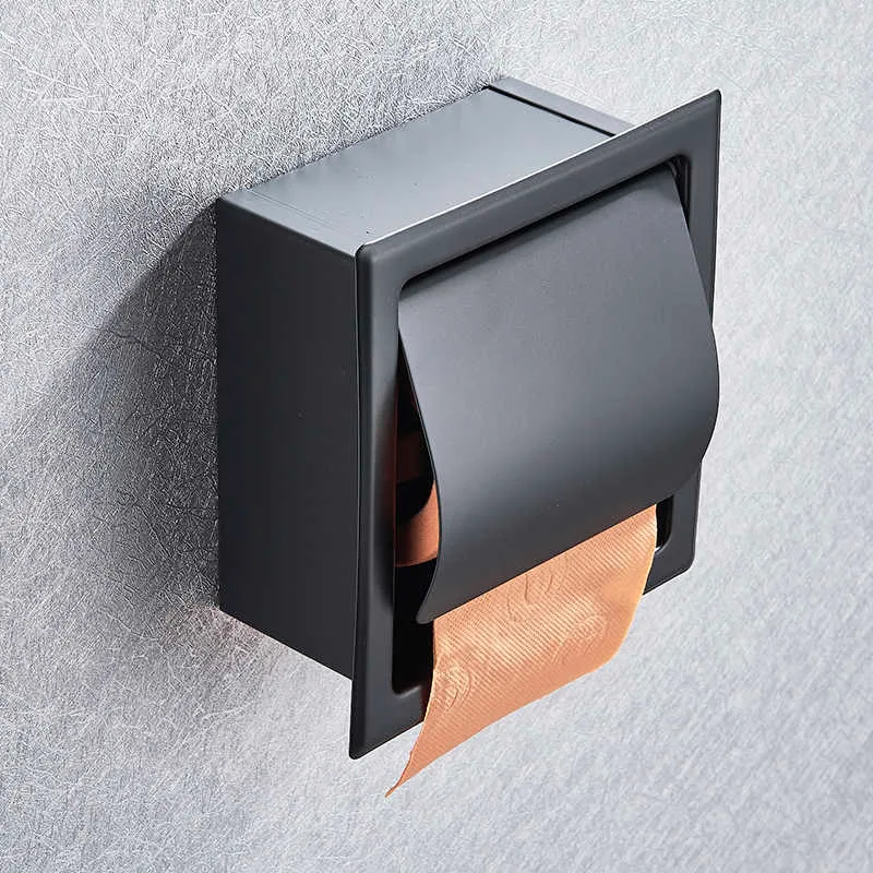 YEAVS Toilet Paper Holder With Phone Shelf & Waterproof Cover – SUS304 Stainless Steel, Polished Chrome, Wall-Mount